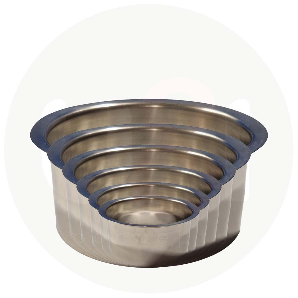 Afvaldoorvoer hoogglans RVS vlak boord [6 maten]