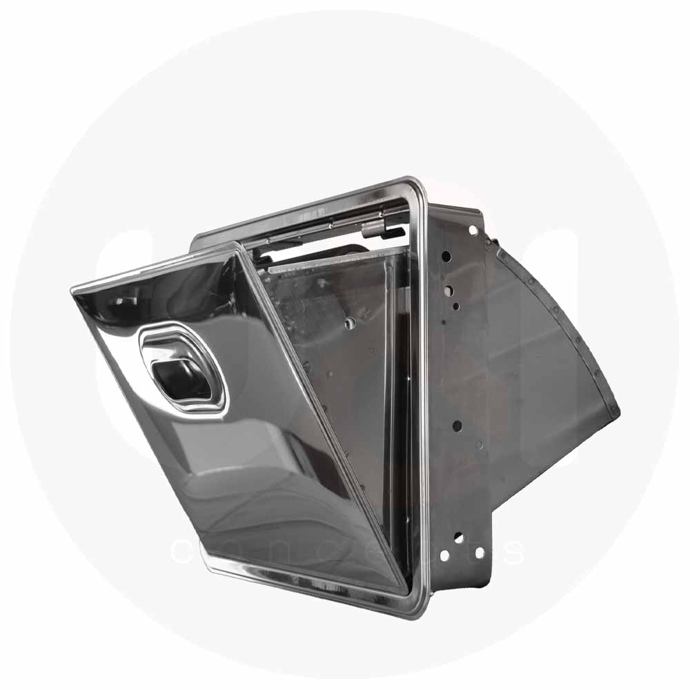 Priolinox uitklopkantelbak RVS inbouw