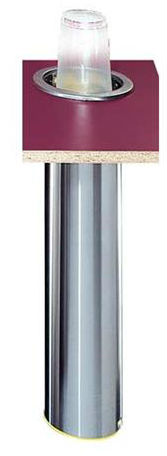 Bekerdispenser XL inbouw RVS verticaal